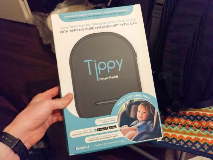 チャイルドシートの子ども下ろし忘れ問題のためAmazonイタリアでTippy Padを買ってみた。
